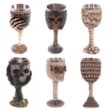 Double Wall Resin Stainless Steel 3D Skull Drinking Mug