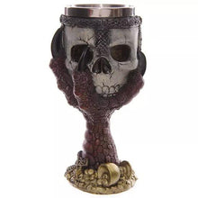 Double Wall Resin Stainless Steel 3D Skull Drinking Mug