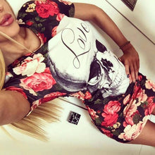 Flower Bodycon Skull Dress